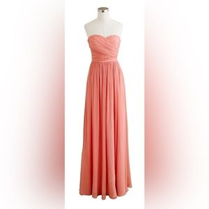 J.Crew Arabelle long dress in silk chiffon
